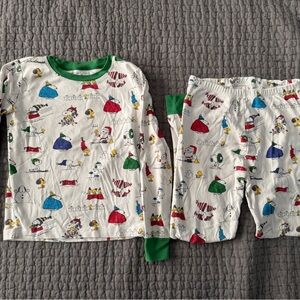 Pottery Barn Kids Peanuts Snoopy Pajama Set pj Christmas holiday